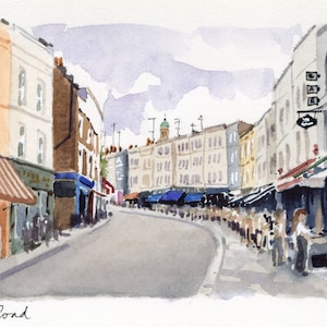 4x6" - Portobello Road - Dipinto ad acquerello originale