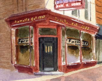 4x4" - Farrell's - Original Watercolor Painting