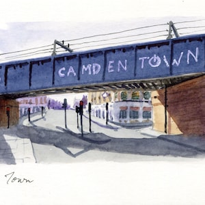 4x6" - Camden Town - Dipinto ad acquerello originale