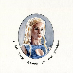 6x6&quot; - Daenerys Targaryen - Original Watercolor Painting