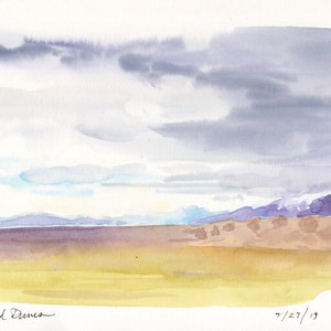 7x11" - Great Sand Dunes National Park - Original Watercolor Painting
