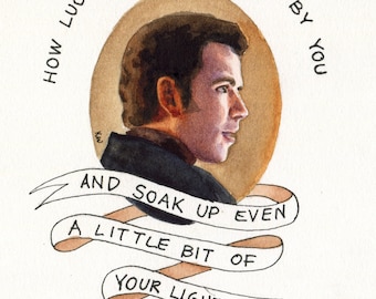 5x7" - Bridgerton Colin Portrait - Original Watercolor Painting