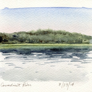 5x7&quot; - Connecticut River - Original Watercolor painting