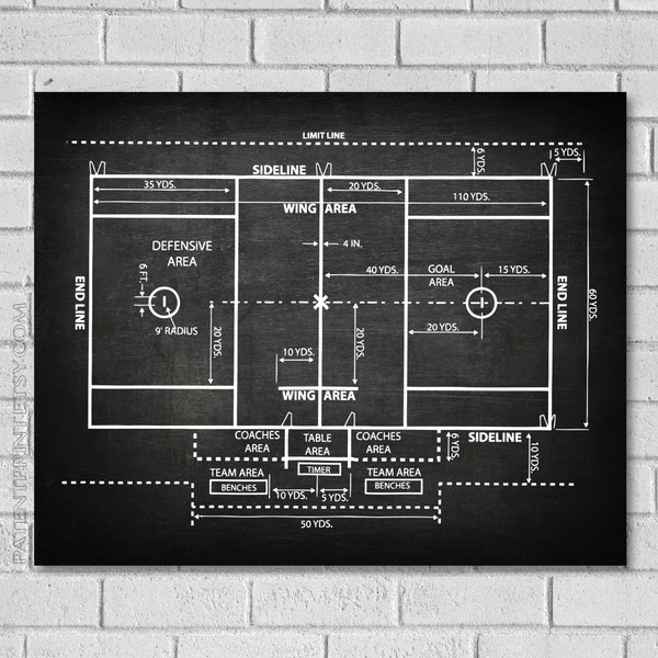 Lacrosse Gifts - Lacrosse Wall Art - Lacrosse Art - Lacrosse Decor - Lacrosse Poster - Lacrosse Blueprint - Lacrosse Wall Decal