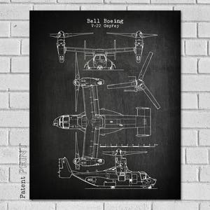 V22 Osprey Patent Print - Bell Boeing Airplane Military Patent - tiltrotor aircraft - Air Force Print - V22 Airplane - Patent Print V22