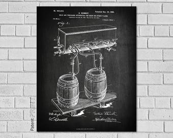 Keg Sign, Beer Keg Decor, Brewery Art, Brewery Decor, Beer Maker Gift, Beer Lover Gift, Beer Print, Craft Beer Decor, Beer Maker,  HB824