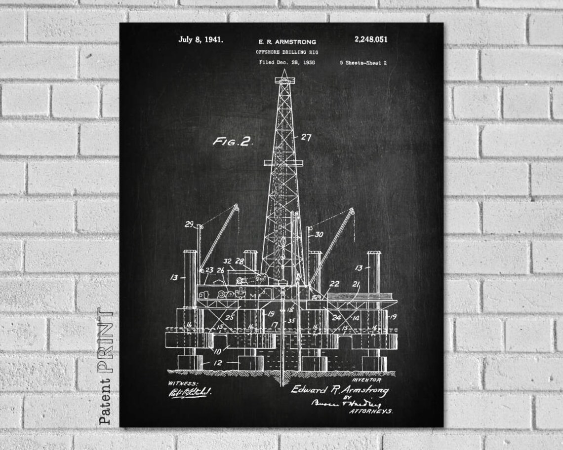Oil Field Decor Oil Rig Art Oil Rig Print Oil Rig Etsy