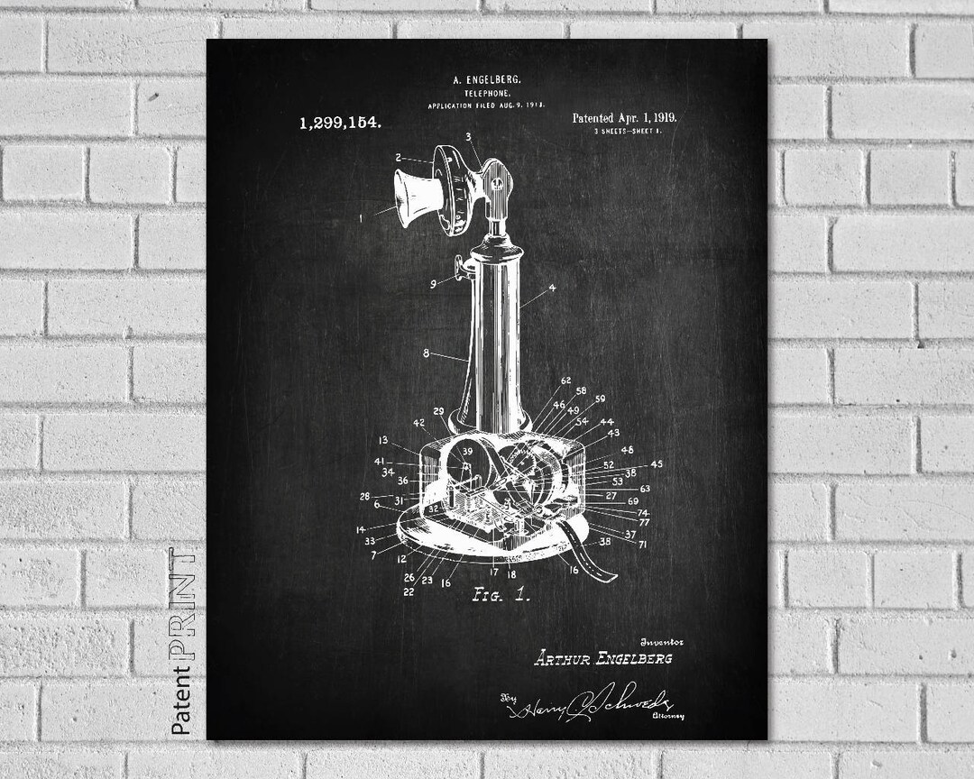 Telephone Decor, Telephone Print, Vintage Telephone, Telephone Art