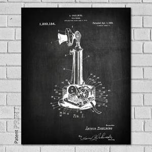Telephone Decor, Telephone Print, Vintage Telephone, Telephone Art, Telephone, Telephone Sign, Office Phone Decor, Telephone Wall Art, TC154