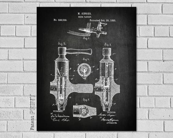Beer Faucet, Beer Tap , Beer Lover Gift, Beer Print, Brewery Art, Brewery Decor - Beer Maker Gift - Craft Beer Decor -Beer Artwork, HB529