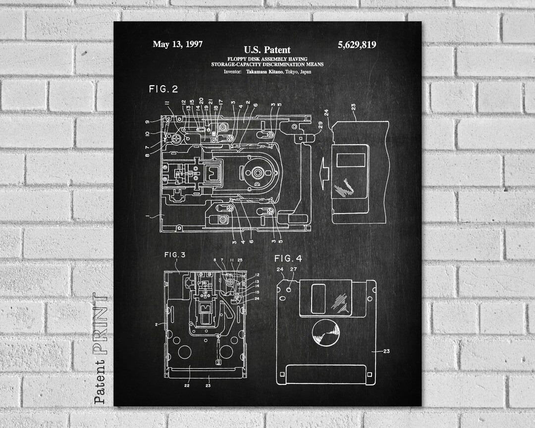 Floppy Disc Drive Computer Disk Drive Patent Print Computer Patent