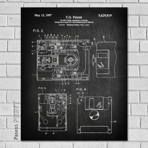 May include: Black and white technical drawing of a floppy disk assembly, patent number 5,629,819, dated May 13, 1997. The drawing shows the internal components of the floppy disk drive and the floppy disk itself.