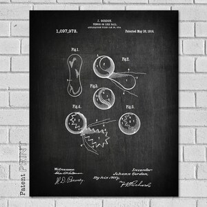 Tennis Ball Wall Art, Tennis Ball Gift, Tennis Ball Print, Tennis Patent, Tennis Gifts, Tennis Coach Gift, Tennis Decor, Tennis Art,ST973