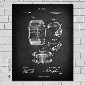 Drummer Gifts - Drum Set - Drum Blueprint - Drummer Poster - Drum Wall Art - Drum Patent Print -  Drummer Art - Drum Decor - MD237
