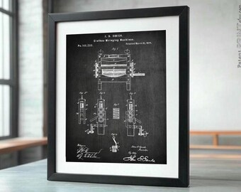 Washing Wringer Laundry Decor - Clothes Wringer - Laundry Decor - Laundry Wall Art - Home Decor - Patent Print - Laundry Room - Patent HL200