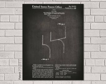 Football Art - Football Decor, Football Nursery, Football Goal Posts - Football Patent - Football Print - Football-  Vintage Football SF372