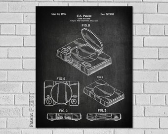 Video Game Patent - Game Patent Print - Video Game Patent - Patent - Game Poster - Retro Video Game Art - Play Station Game Decor - EG895