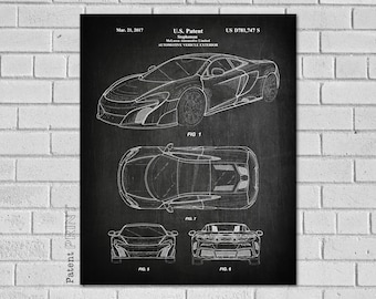 Sport car Patent Print - Car Decor - Car Art - Car Poster - Classic Car Wall Art - Sports Car - Car Blueprint - VC747