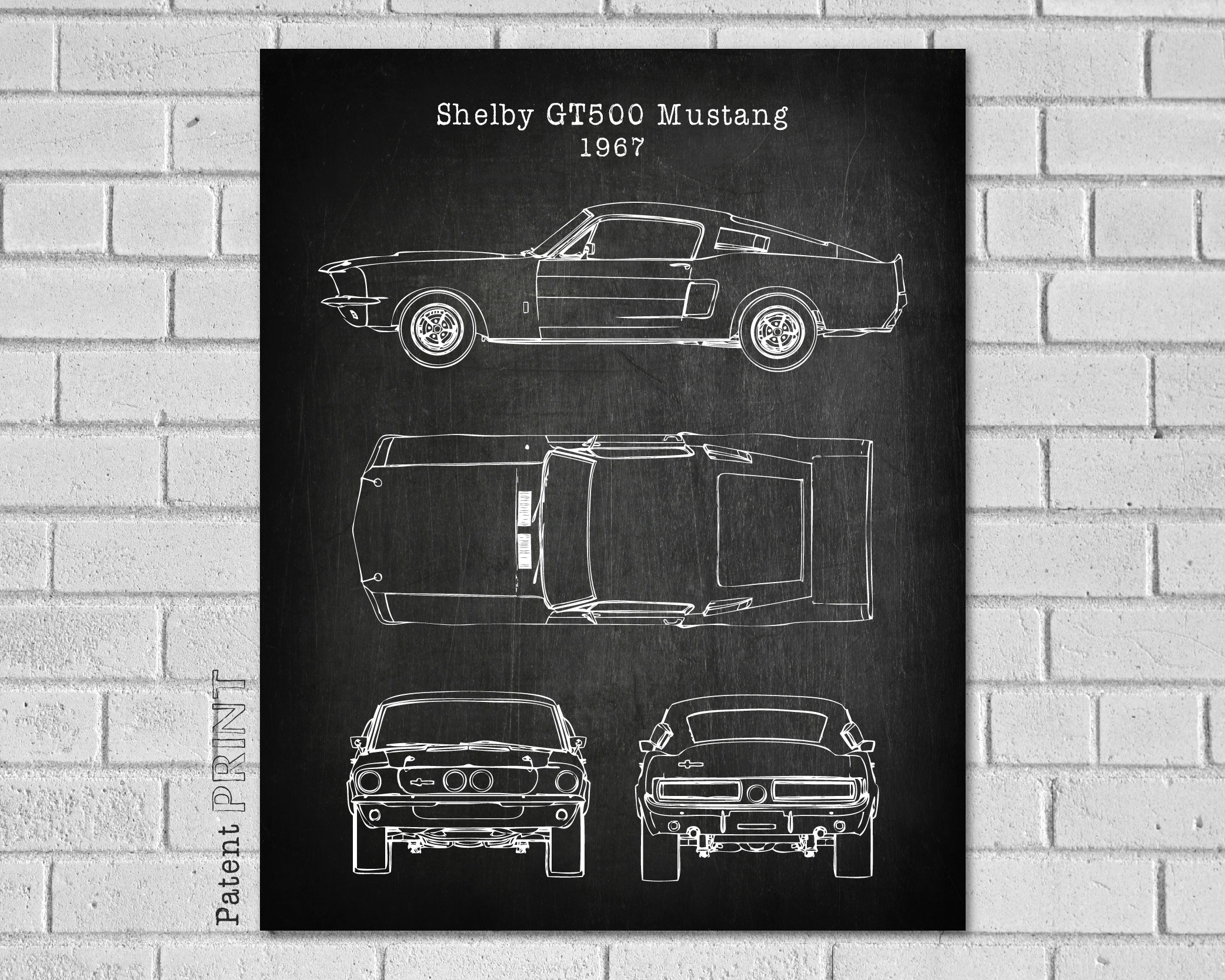 Mustang Shelby Gt350h in Fine Art Prints