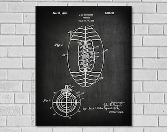 Football Laces Patent Print - Football Gifts - Football wall art - Football Decor -Football Print - Football - Vintage Football Decor SF117