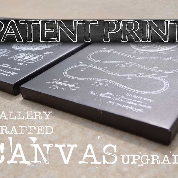 Patent Print Canvas Sign - Canvas Sign Patent Decor - Patent Wall Art - Historic picture - Patent - Patents - Custom Patent - patentprint
