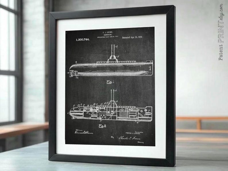Submarine Print - Navy Submarine Poster - Submarine Wall Art ...