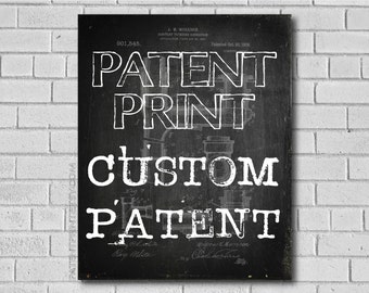 Custom Patent Print - Patent Decor - Patent Wall Art - Patent Poster - Historic picture - Patent - Patents - Custom Patent - patentprint