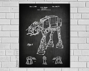 Movie Art Patent Print - Lucas Film Movie Art - Action Figure Patent - AT-AT Walker All Terrain Armored Transport - Star Art Wars - EF777