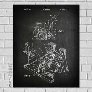 May include: Black and white line drawing of a patent for a tractor attachment. The patent number is 4'260'321 and the date is April 7, 1981. The drawing shows a side view of the attachment and a top view of the attachment.
