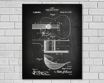 Guitar Gifts - Acoustic Guitar - Guitar Decor - Guitar Wall Decor - Guitar Poster - Guitar Blueprint - Guitar Patent Print - MG991