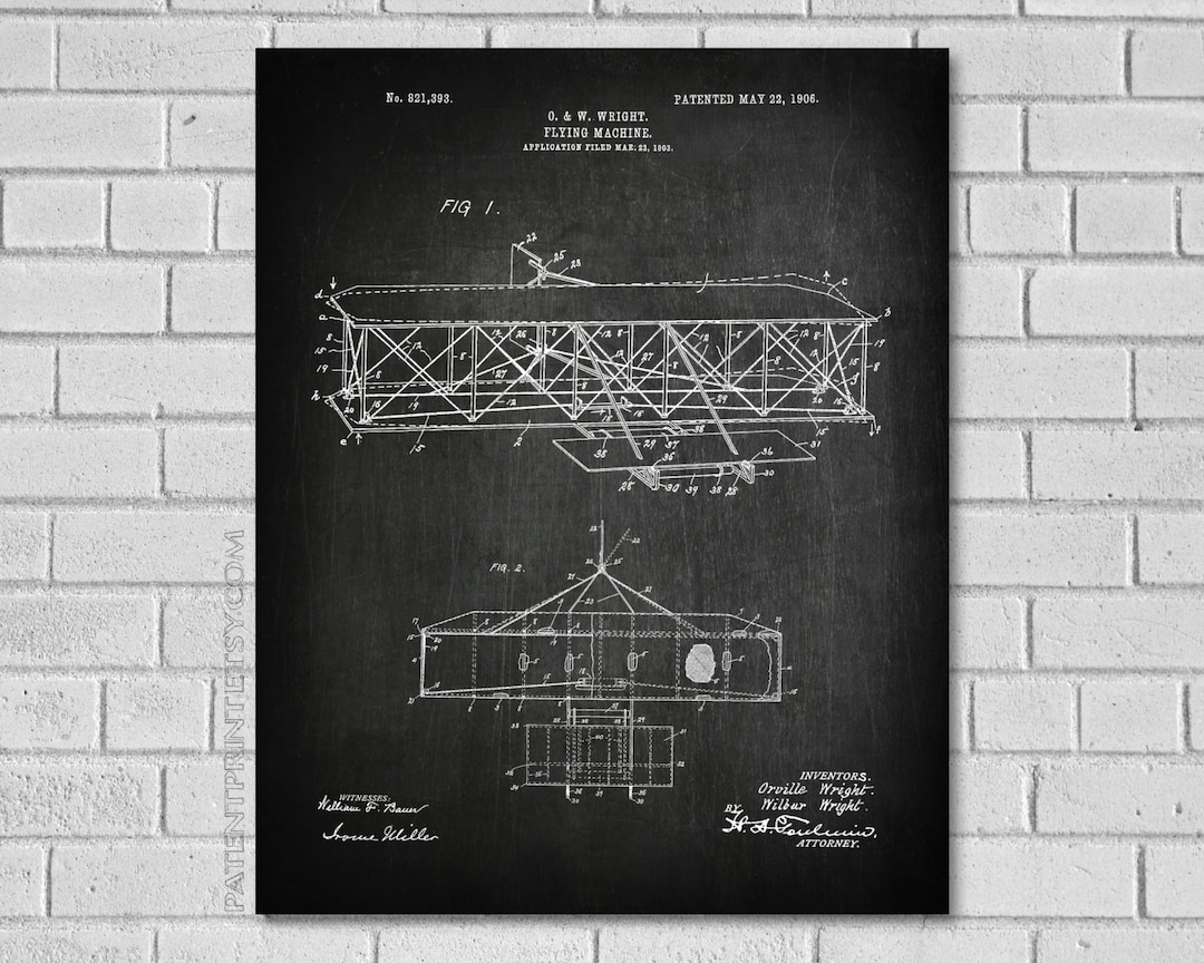 Vintage Plane Decor - Airplane Decor - Aircraft Patent - Plane Art ...