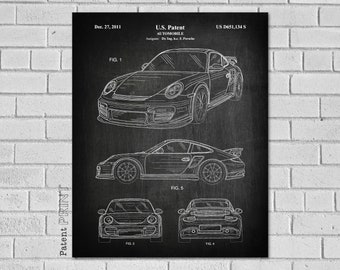 911 Sport car Patent Print - Car Decor - Car Art - Car Poster - Sports Car Wall Art - Sports Car - Car Blueprint - VC134