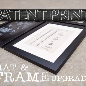 Patent Print Framed Decor - Patent Frame - Patent Wall Art - Historic picture - Patent - Patents - Custom Patent - patentprint