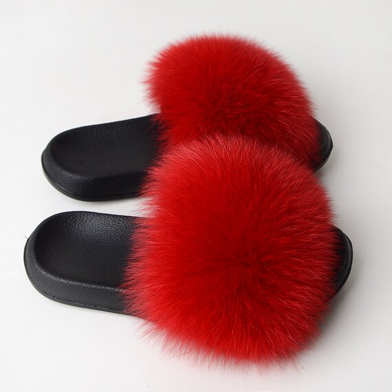 red furry slides