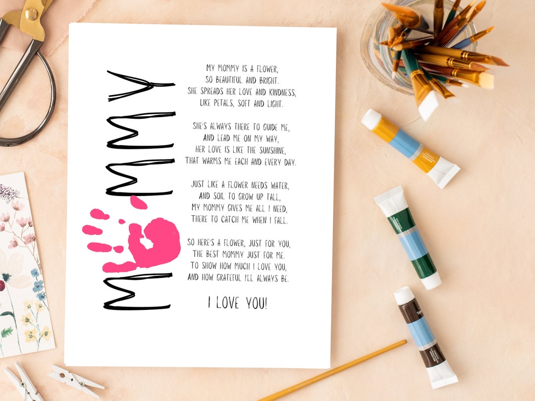 Mother's Day Handprint Art Craft  Mothers Day Crafts for