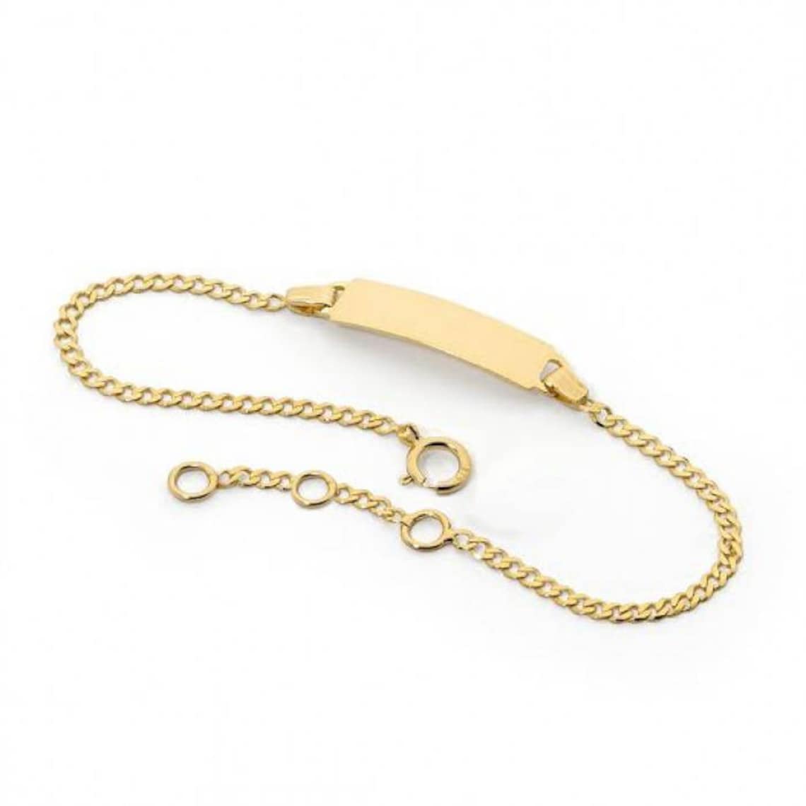 Gold Bracelet Baby Bracelet Baby Bracelet Personalized ID Etsy