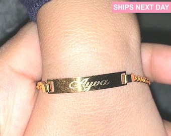 Gold Bracelet, Baby Bracelet, Baby Bracelet Personalized, ID Bracelet, Baby Boy Bracelet, Baby Girl Bracelet