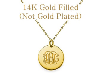 Custom monogram Necklace, personalized necklace, initial necklace, monogram necklace gold, monogram necklace silver, custom name necklace