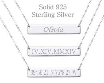 Inspirational Custom Coordinates Necklace Coordinate Necklace Latitude Longitude gps Coordinate Jewelry Personalized Bridesmaid Gift