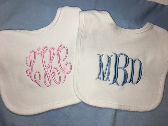 white cotton baby bibs