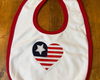 American Flag Baby Bib