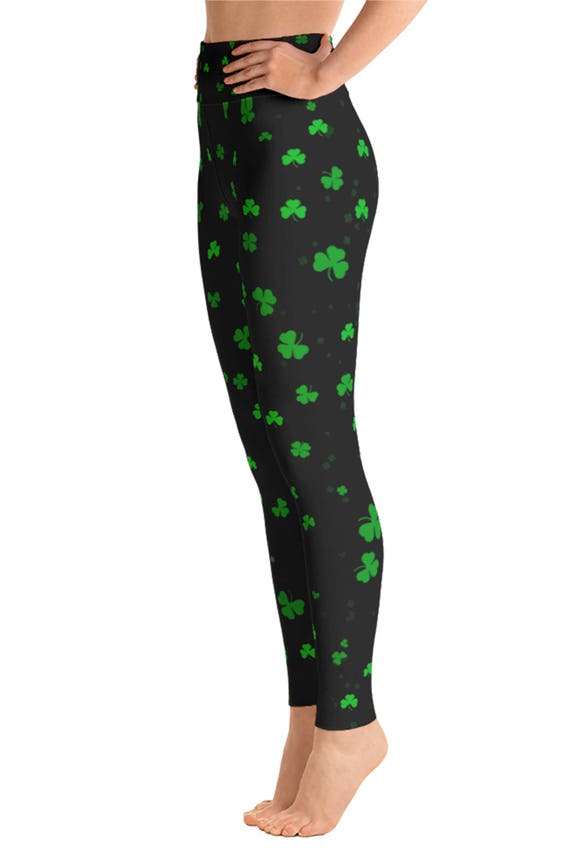st patrick day shamrock leggings