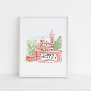 Samford Hall Watercolor