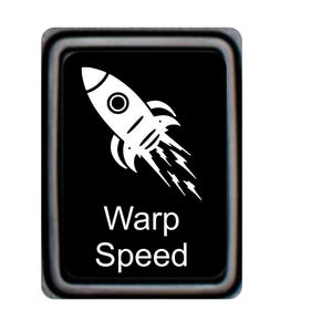 Eject Button Rocket Warp Speed Decal, Blank Button Decal, Eject Button, Eject Passenger Button, Blank Button Decal Made to Order