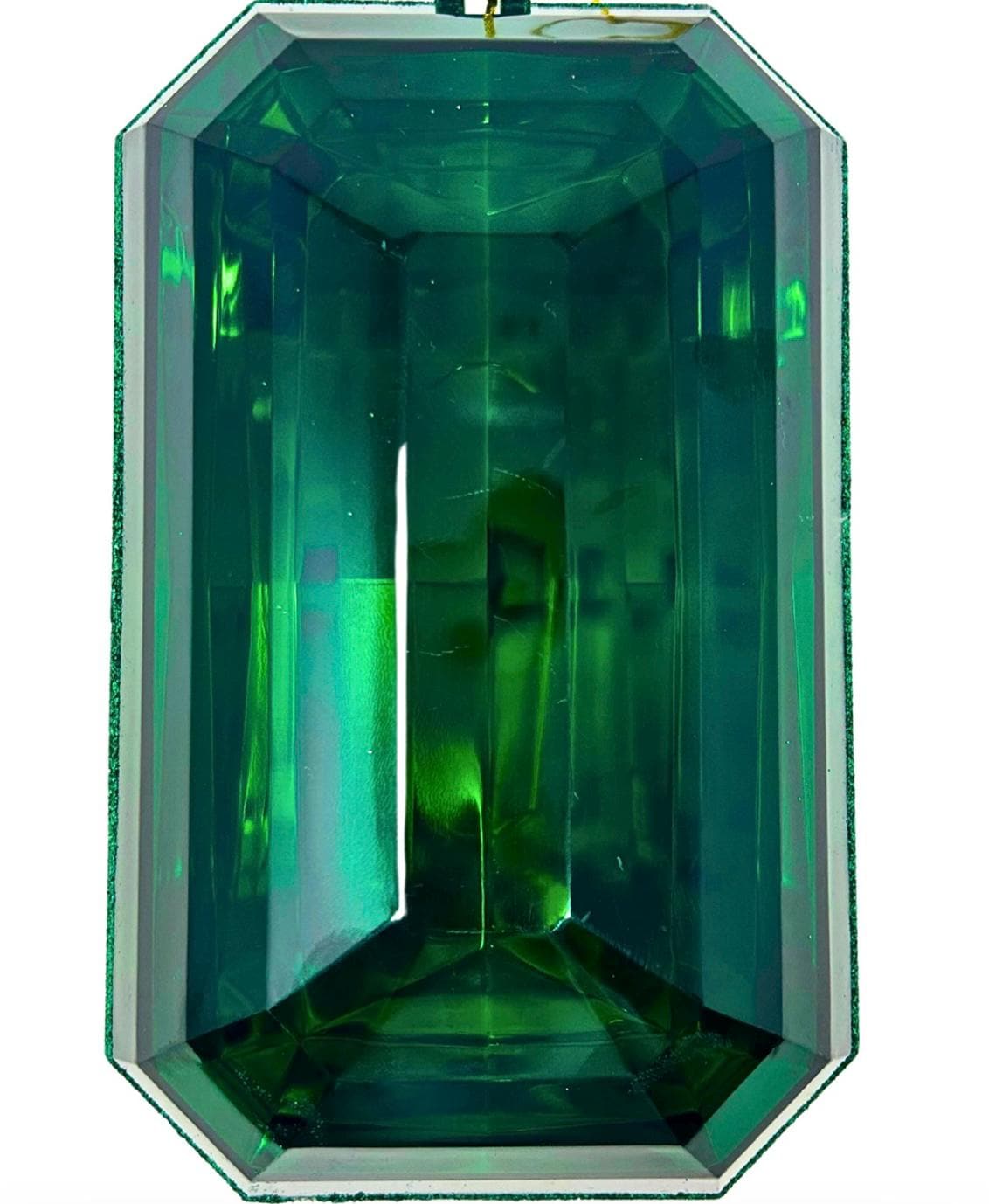 Acrylic Rectangular Emerald Green Jewel Gem, Shatterproof Ornament ...