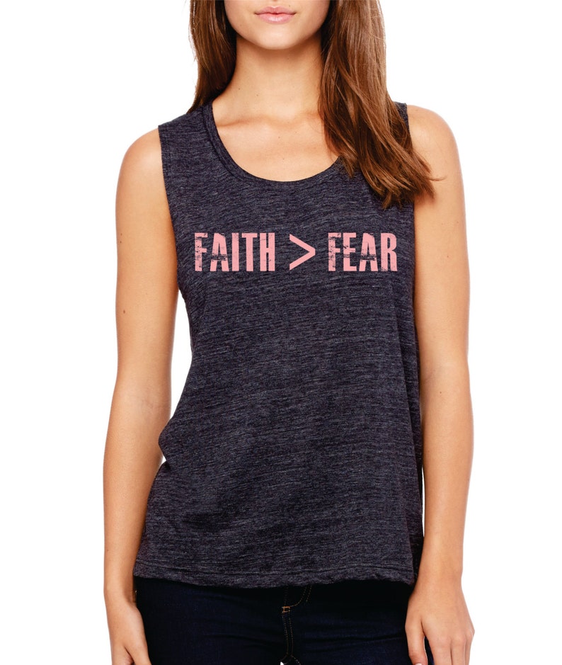 Faith Fear inspiration in a muscle tee : image 1