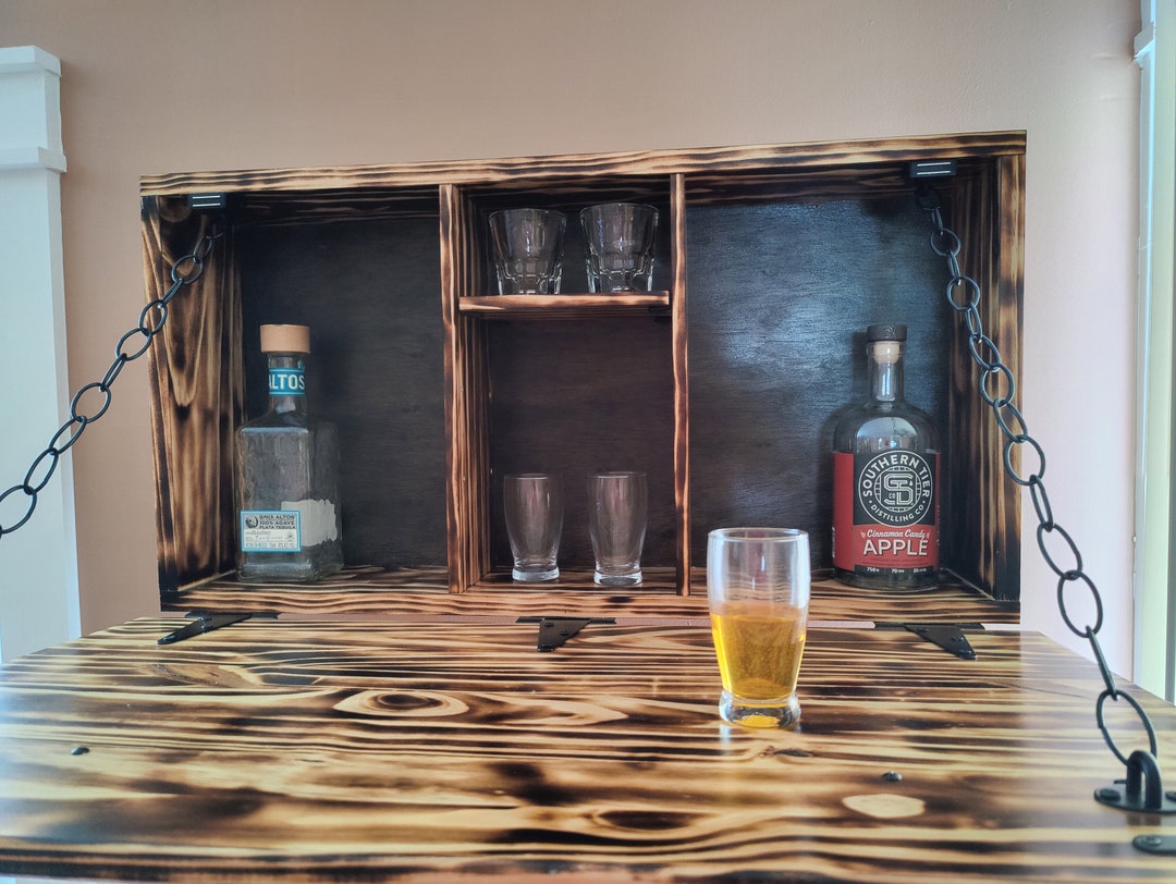 Space-saving Wall-mounted Murphy Bar for Man Caves, Pool Rooms & Small ...