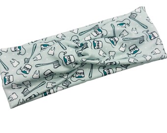 Dental Hygienist Headband, Tooth Headband for Dental Assistant, Birthday Gift for Dental Student, Soft Headband for Work, Twist Headband