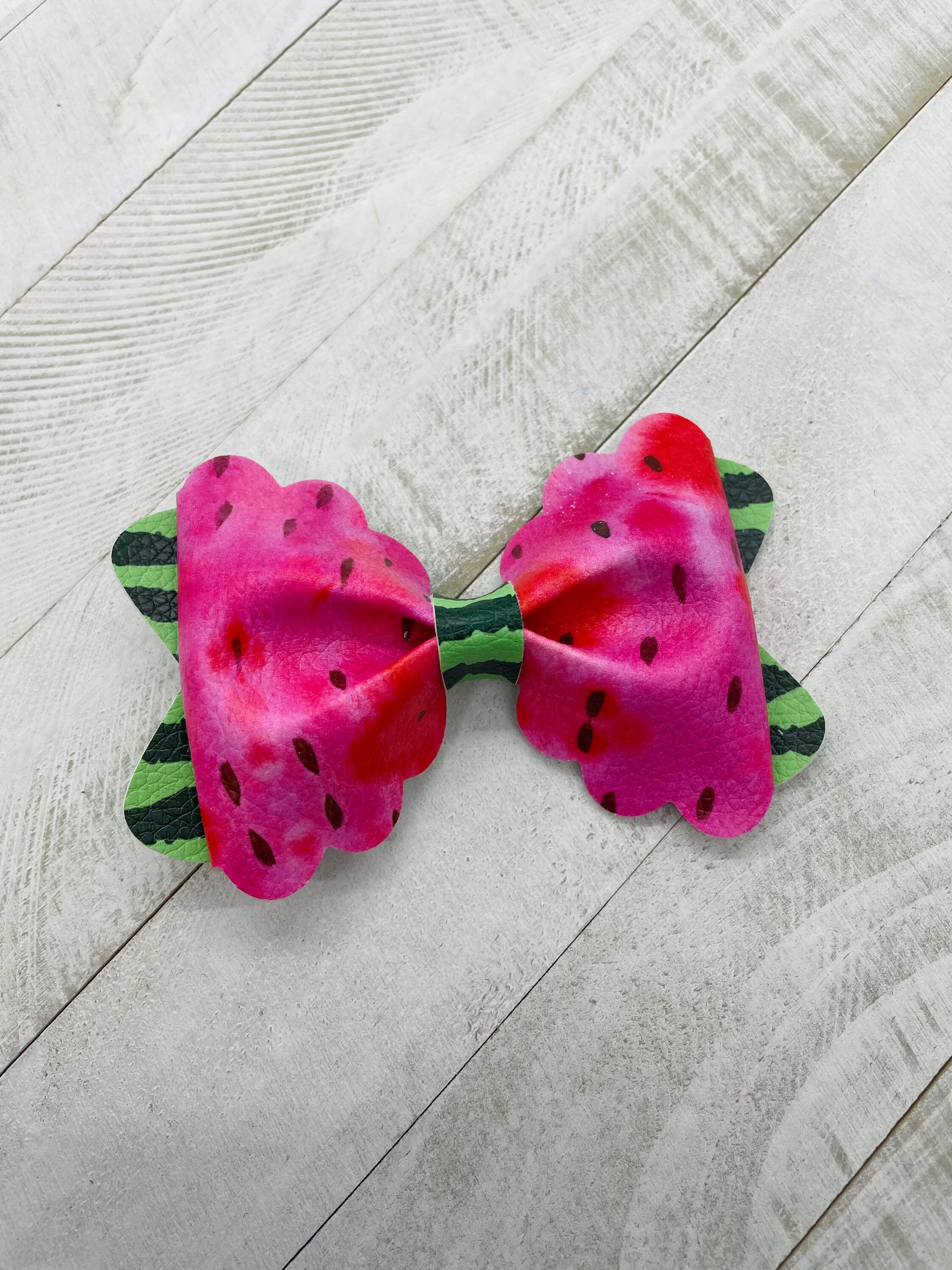 Watermelon Hair Bow for Girls First Birthday Bow Summer Hair Etsy