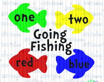 Download One Fish Two Fish Red Fish Blue Fish Svg Etsy